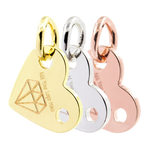 Mechanical Engraved, Brass, 12x10.2mm