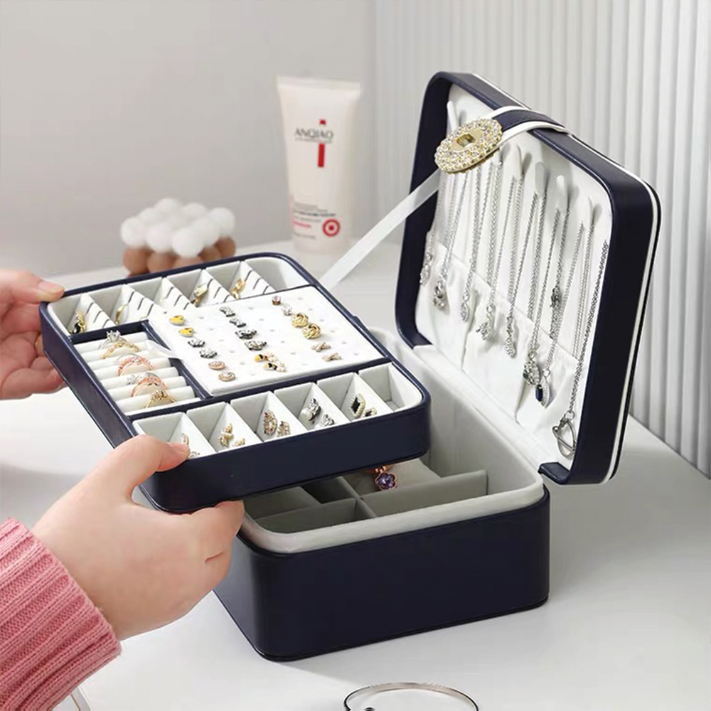 Personalisierte Schmuckschatulle aus PU für Damen, Vintage Schmuckkast – FindingBox