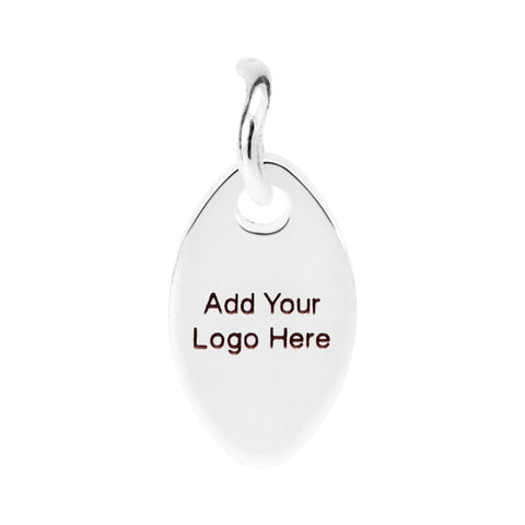 solid .925 sterling silver jewelry tag