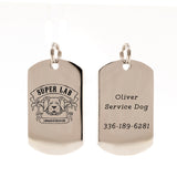 Custom Dog Tag Stainless Steel with Split Ring