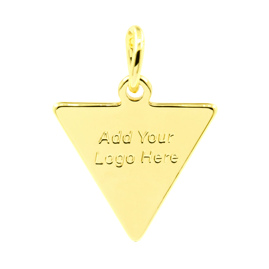Triangular Name Tag Custom Logo Etched Inverted Triangular Tags – FindingBox