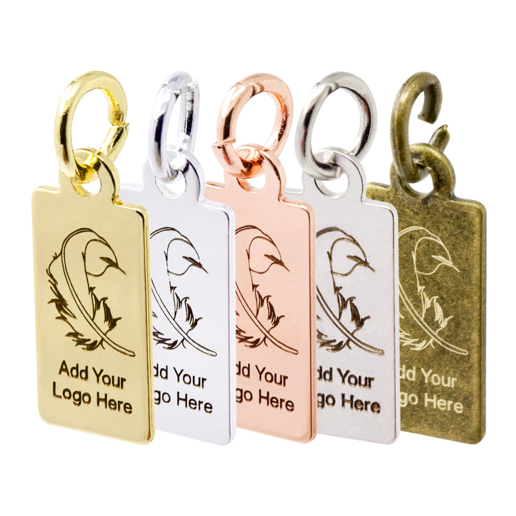 Engraved Metal Tags, Rectangular Logo Tags – FindingBox