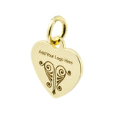 Gold metal heart charm