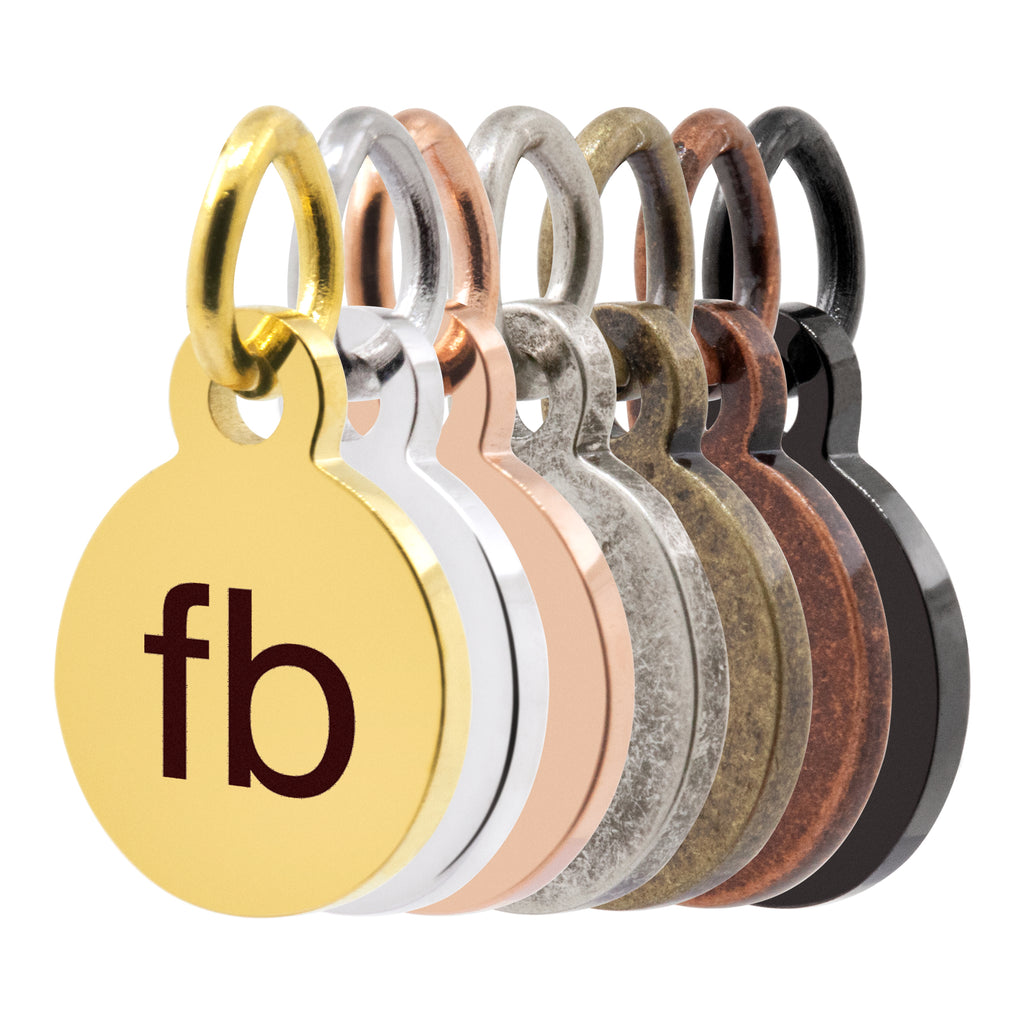 Laser Engraved Round Logo Tag, Stainless Steel Made – FindingBox