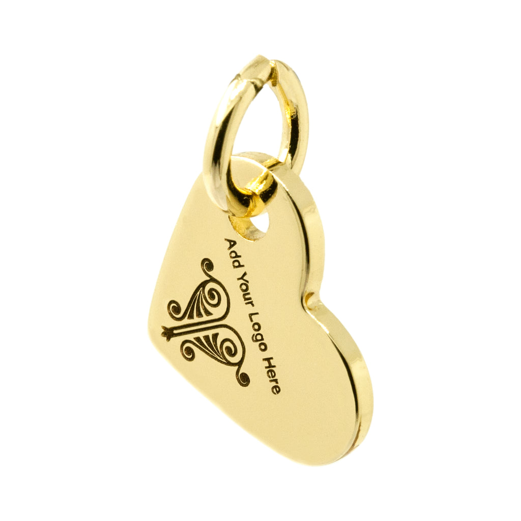 Custom Logo Engraved Heart Tags – FindingBox