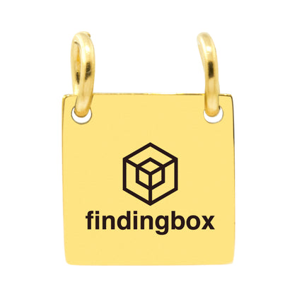 Laser Engraved, Stainless Steel, 10x10mm