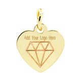 gold heart tag