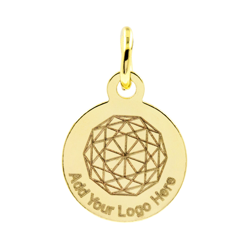 Personalized Logo Tag, Round Brass Tag with Mechanical Engraving ...